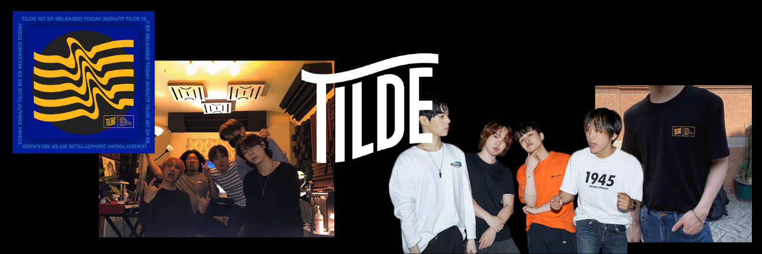 Colagem de fotos da banda Tilde.